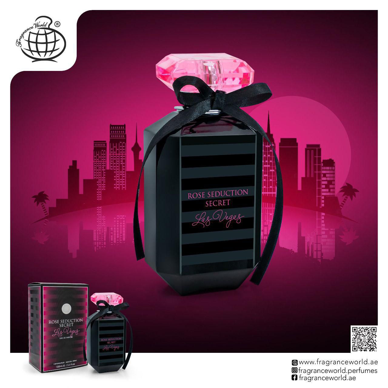 Fragrance World Rose Seduction Secret Las Vegas Agua Perfumada Para Mujer 100ml